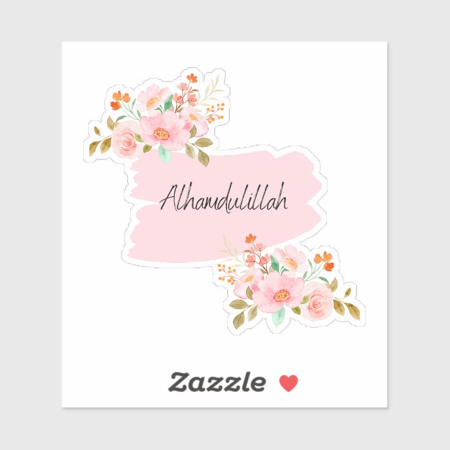 Sticker Floral Alhamdulillah (Feuille)