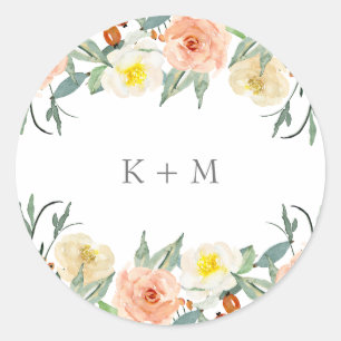 Sticker Floral Aquarelle/Étiquette