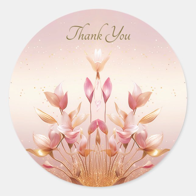 Sticker Floral Feuille rose (Devant)