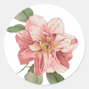 Sticker Floral Lily rose / Sceau