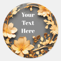 Sticker floral personnalisable Partie/Mariages