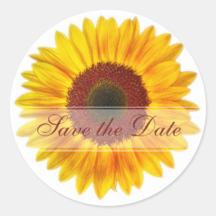 Sticker floral personnalisé de tournesol
