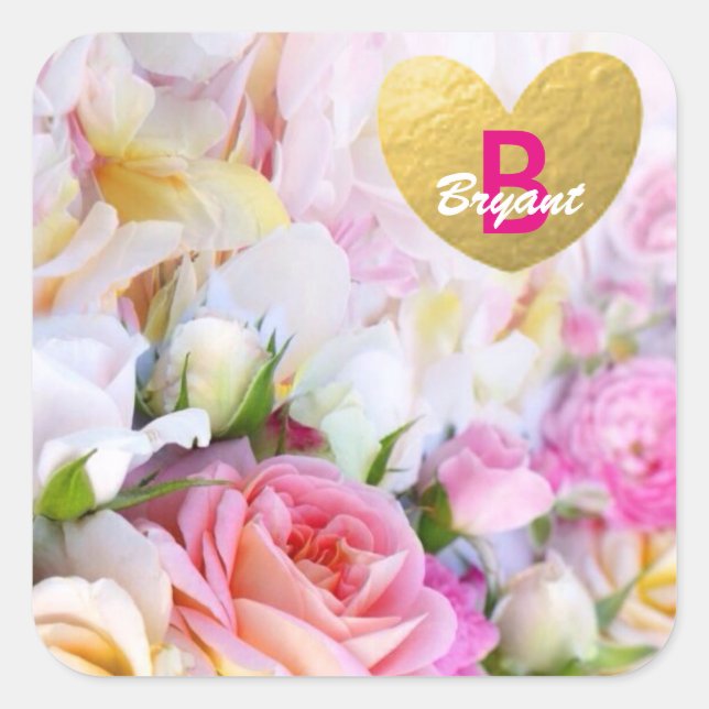 Sticker floral personnalisé tendance (Devant)