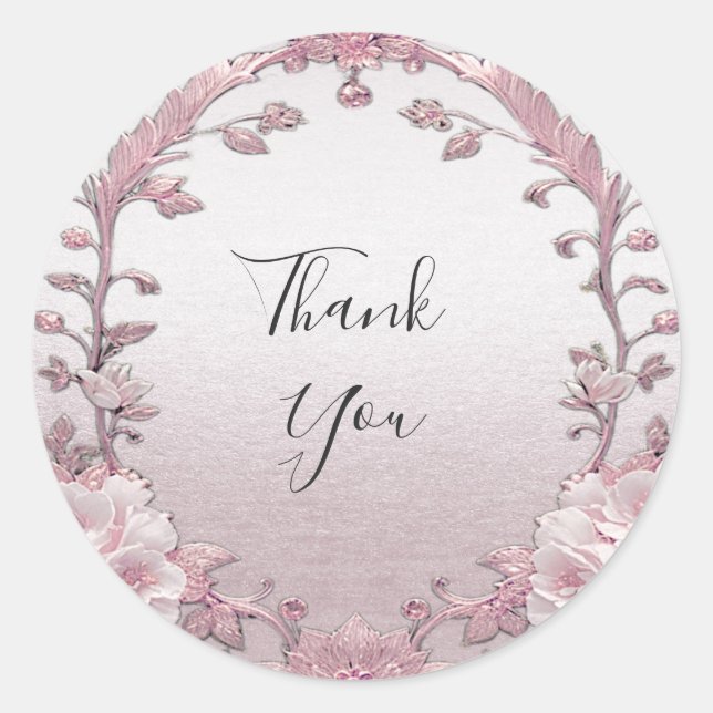 Sticker floral rose unique (Devant)