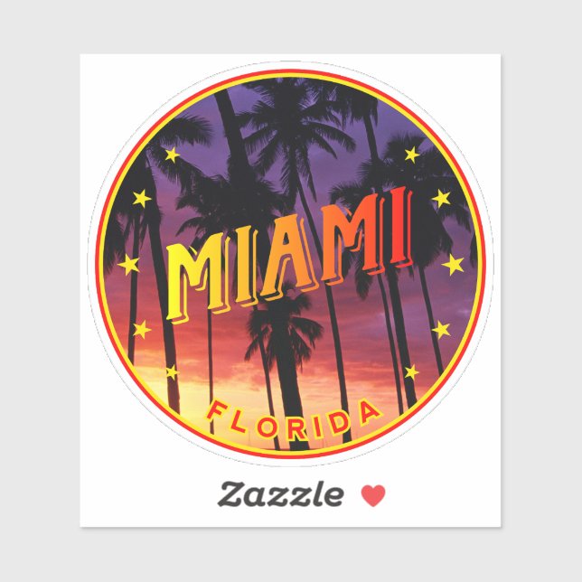 Sticker Floride, Miami (Feuille)