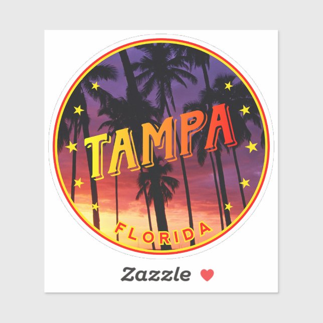 Sticker Floride, Tampa (Feuille)