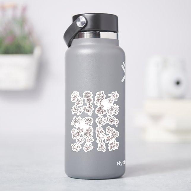 Sticker Flower Pack brillant et brillant (HydroFlask)