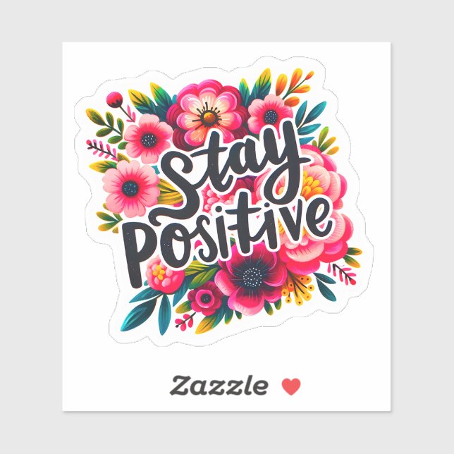 Sticker Flowers Inspire Positivity and Hope (Feuille)
