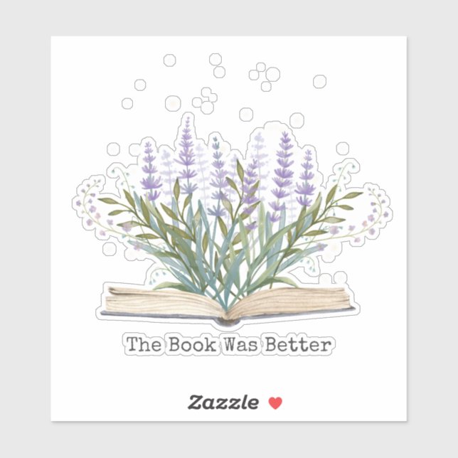 Sticker Flux De Lavande À Partir Du Devis De Lecture Du Li (Feuille)