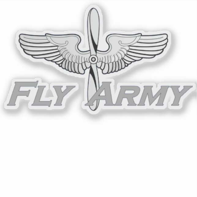 Sticker Fly Army Grey (Devant)