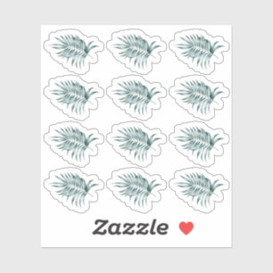 Sticker Foliage Tropical Feuille de palme Verdure Aquarell