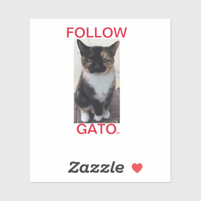 Sticker FOLLOW GATO2, All Caps (Sheet)