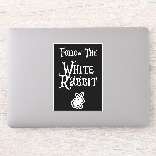 Sticker Follow the White Rabbit (Ordinateur)