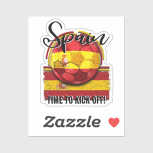 Sticker Football Espagne Drapeau, Espagne Football sportif