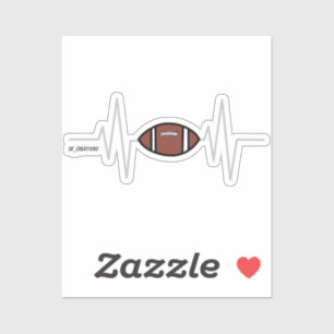 Sticker Football Heartbeat