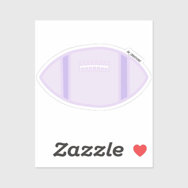 Sticker Football pastel violet (Feuille)