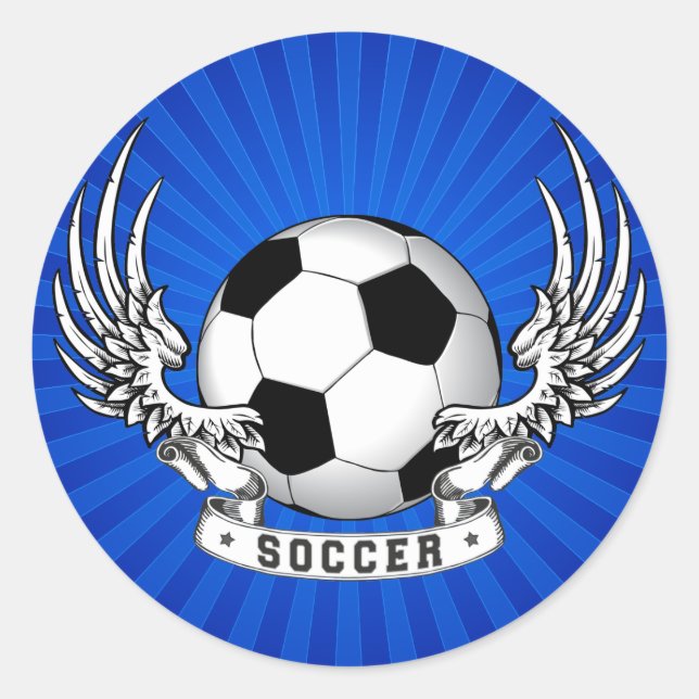 Sticker Football Soccer Wings (Devant)