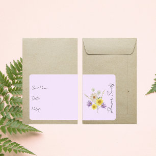Sticker for seed packet Flower Seed Packet Label