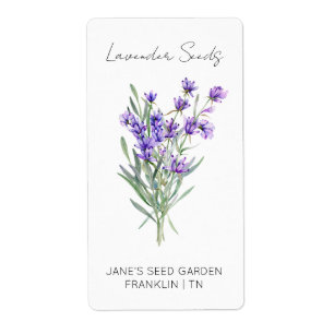 Sticker for seed packet Lavender Seed Label