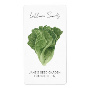 Sticker for seed packet Lettuce Seed Label