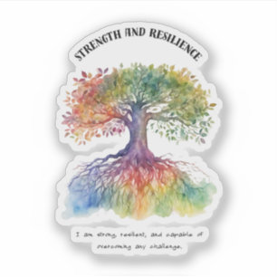 Sticker Force et résilience Affirmation positive