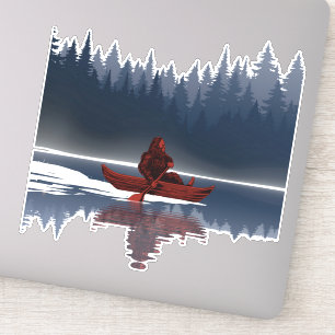 Sticker Forêt de pins sauvage du lac Bigfoot