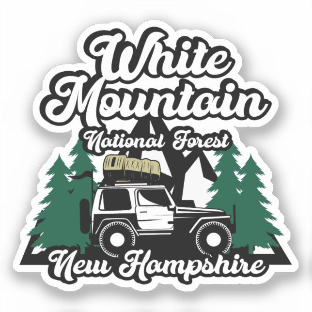 Sticker Forêt nationale de White Mountain (Recto)