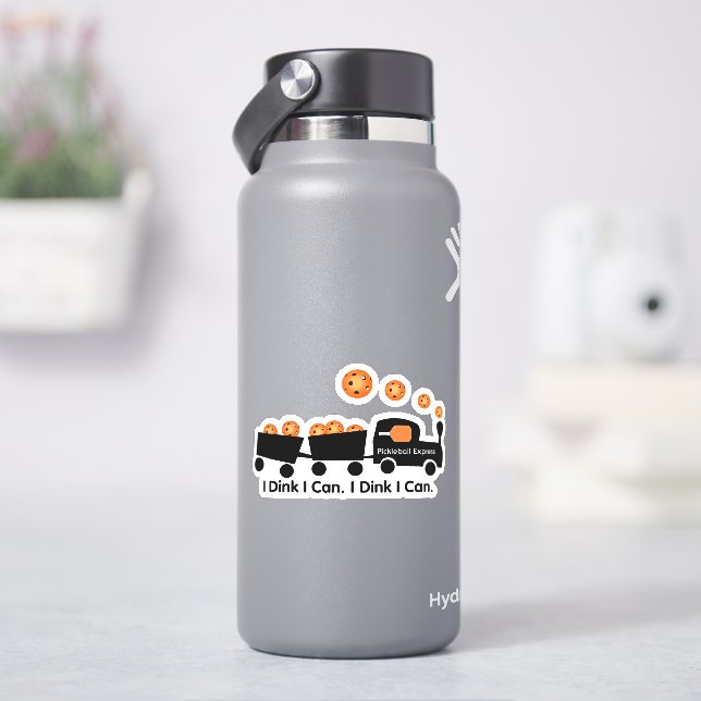 Sticker Formation Pickball Je Dink Je Peux Orange Ball (HydroFlask)