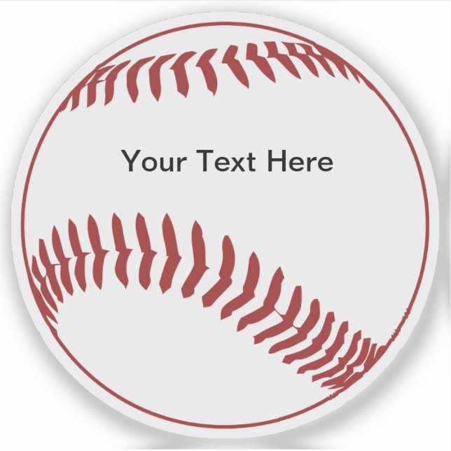 Sticker Forme à thème du baseball (Devant)