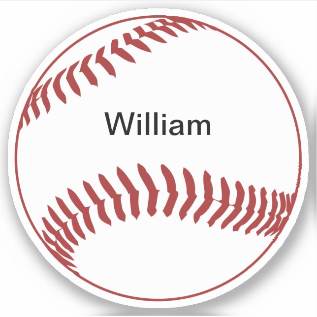Sticker Forme de baseball Monogramme (Devant)