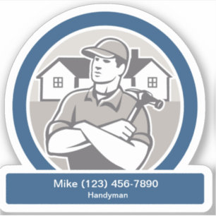 Sticker Forme de contact promotionnel Handyman