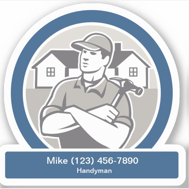 Sticker Forme de contact promotionnel Handyman (Devant)