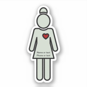 Sticker Forme de découpe du thème de l'infirmière Médicale