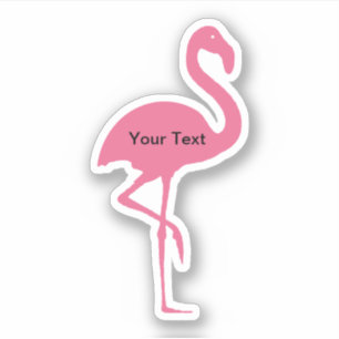 Sticker Forme de Flamant rose rose tropicale