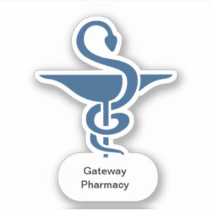 Sticker Forme du symbole de pharmacie d'entreprise