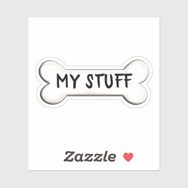 Sticker forme osseuse du chien (Feuille)