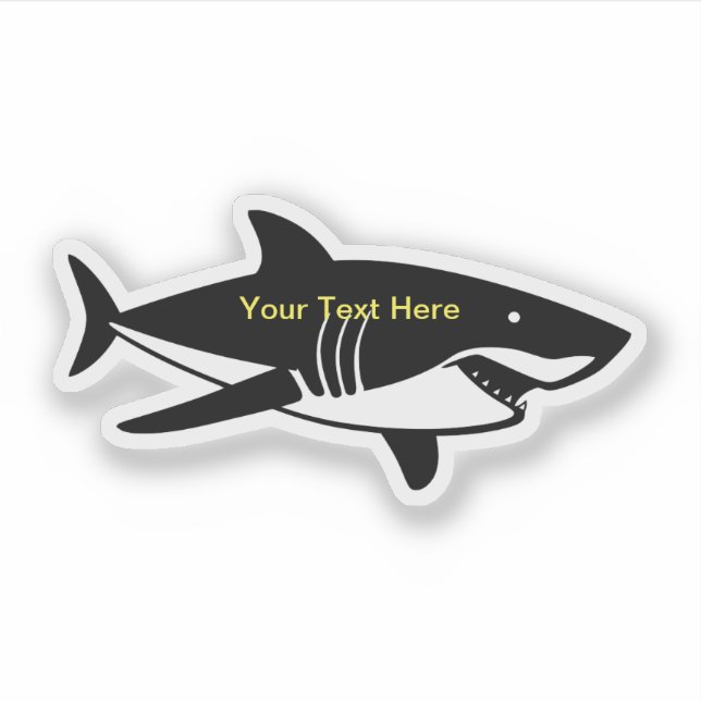 Sticker Forme personnalisée du requin (Devant)