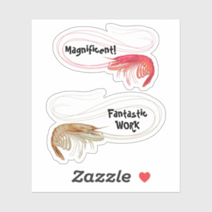 Sticker Formes de crevettes Promotion en salle de classe