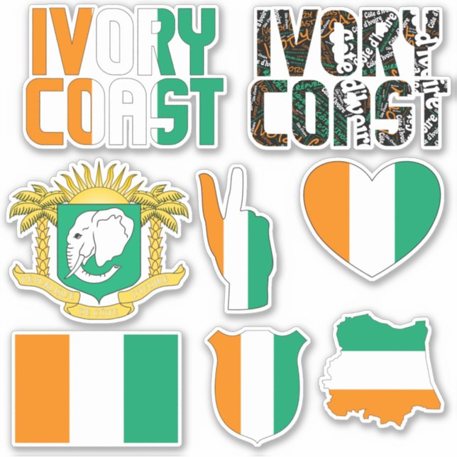 Sticker Formes Extraordinaires de la Côte d'Ivoire Symbole (Devant)