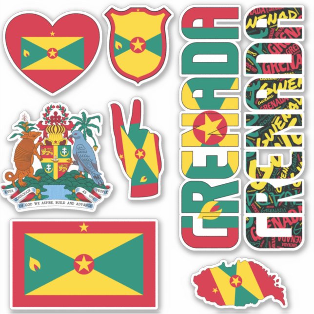 Sticker Formes Extraordinaires de la Grenade Symboles nati (Devant)