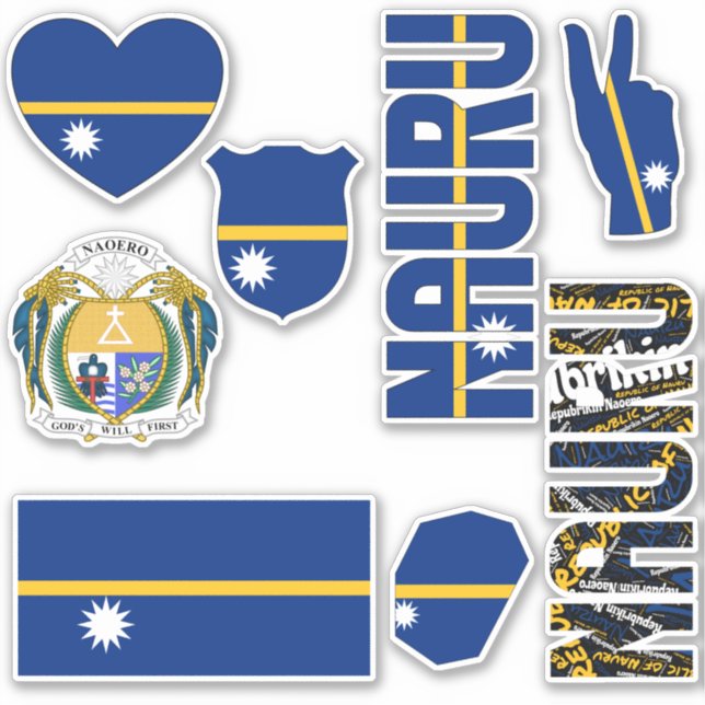 Sticker Formes Extraordinaires de Nauru Symboles nationaux (Devant)