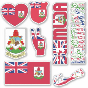 Sticker Formes Extraordinaires des Bermudes Symboles natio