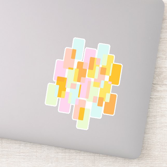 Sticker Formes géométriques simples dans les Pastels Jaune (Détail)