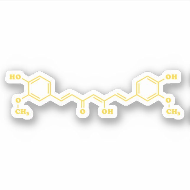 Sticker Formule chimique moléculaire de curcumin curcumin  (Devant)