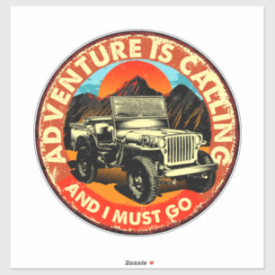 Sticker Four By Four All Wheel Drive Adventure est en trai