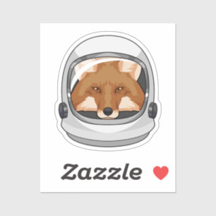 Sticker Fox en astronaute avec casque