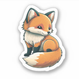 Sticker Fox moelleux