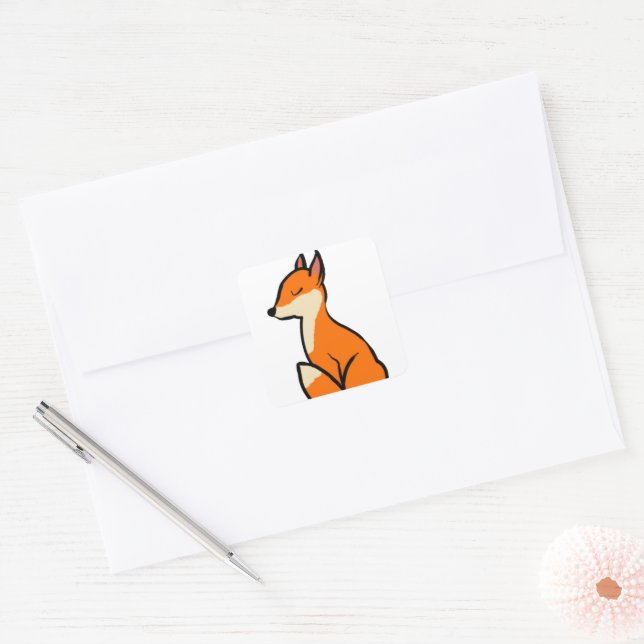 Sticker Fox personnalisable (Enveloppe)