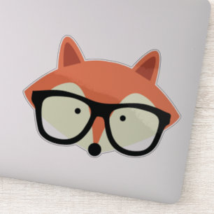 Sticker Fox rouge de hippie mignon