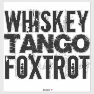 STICKER FOXTROT DE TANGO WHISKEY
